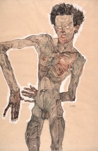 Nude Self Portrait, Grimacing