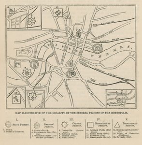 Map of London Prisons