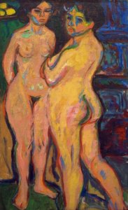 Standing Naked Girls by the Stove