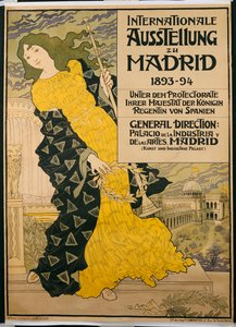 Poster Advertising "Internationale Austellung zu Madrid"