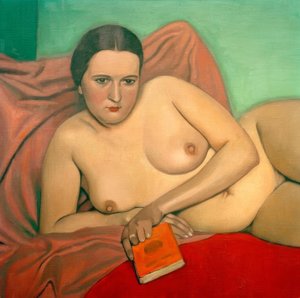 Nude Woman Holding a Book