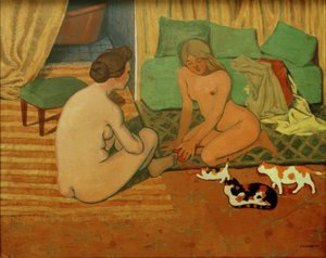 Nude Women with Cats