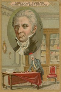 Alessandro Volta, Chocolat Poulain Trade Card