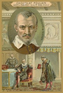 Chocolat Poulain trade card, Olivier de Serres