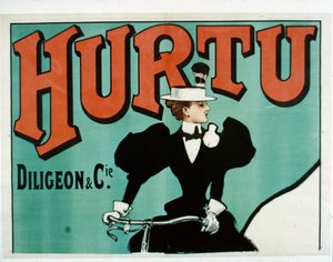Hurtu Bicycle Poster, Top Half Only