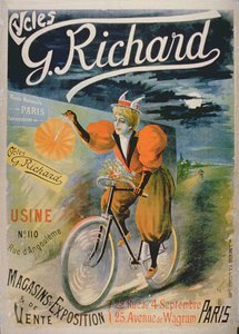 Poster advertising G. Richard Cycles, Paris