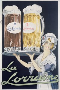 Poster advertising La Lorraine beer