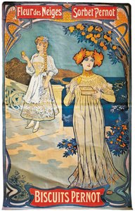 Poster advertising Pernod biscuits, 1897