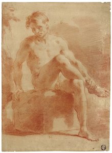 A Seated Male Nude