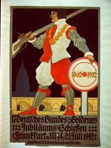 German Confederation Golden Jubilee poster, 1912