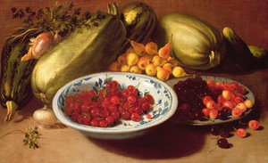 Still Life of Cherries, Marrows and Pears
