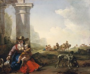 Italian Peasants among Ruins, c.1649-50