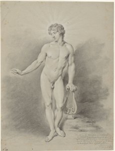 Standing Male Nude with Lyre, as Apollo