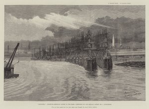 Deserted, Hamburg-American Liners in the Elbe