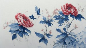 Peony in Blue 02