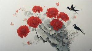 Chrysanthemum Flower in Red