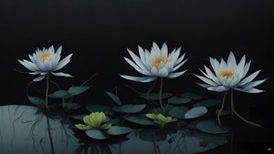 Waterlily Black 04