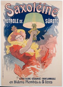 Poster Advertising Saxoleine, Safety Lamp Oil