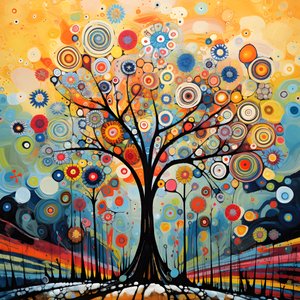 Tree in the Flower Garden 2