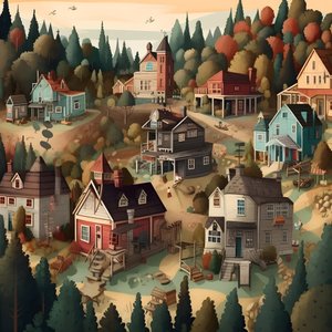 Image of Houses in Cartoon Style 2
