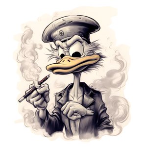 Scrooge McDuck Smoking a Big Marijuana Joint 1