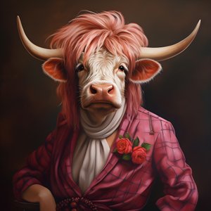 Highland Cow as Marilyn Monroe 3