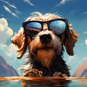 Dog, Cartoon, Sunglasses 1