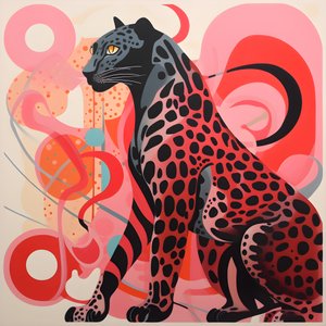 Leopard Stripes with Swirls and Bows 1