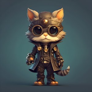 anthropomorphic cute cat 2