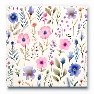 Watercolor Boho Floral Wildflowers 3