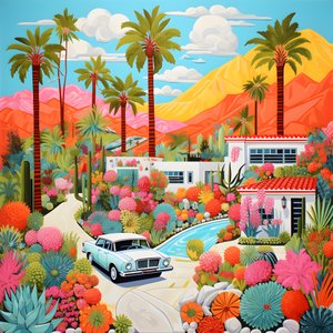 Detailed Illustration of Palm Springs 1
