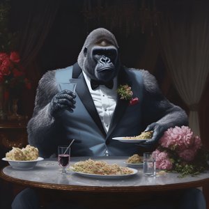 A Gorilla Eating 2