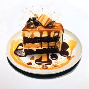 Chocolate Caramel Rhubarb Cake 2