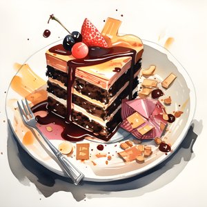 Chocolate Caramel Rhubarb Cake 3