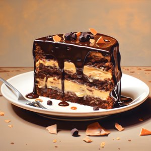 Chocolate Caramel Rhubarb Cake 4