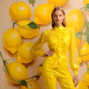 Various Yellow Lemon Motifs 4