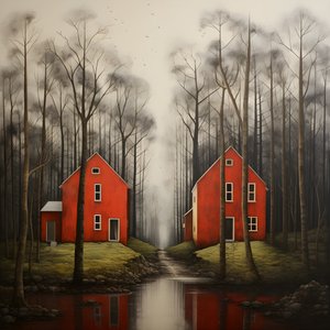 Two Red Houses in the Forest 4