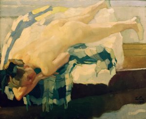 Female Nude in a Boat