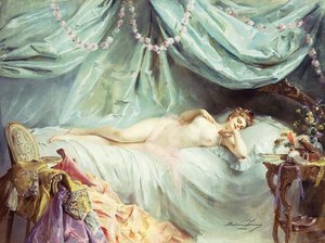 Reclining Nude in an Elegant Interior