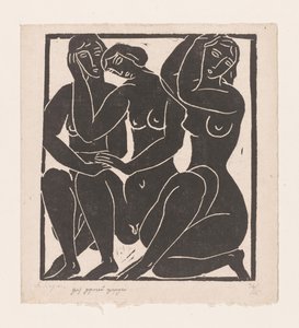 Three Seated Naked Women