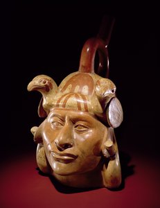 Pottery portrait vessel, Mochica