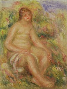 Seated Nude in Landscape