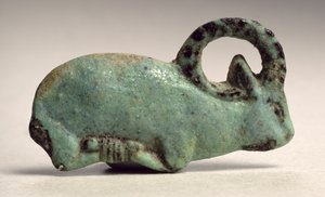 Trussed Ibex Foundation Deposit (faience)