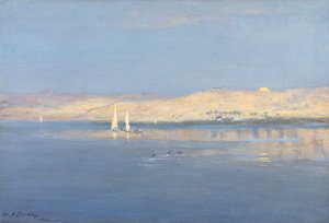 Moon Rising over the Nile