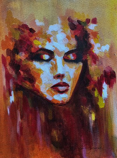 Woman "Magic of the Moment" Tile Style by Lea Bommeli