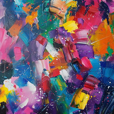 Modern abstraction painting by F. Abderrahim