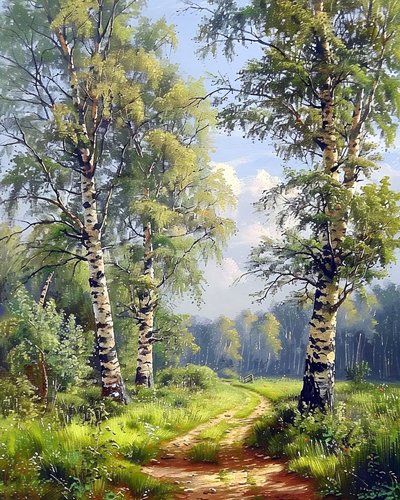 Landscape with Enchanted Forest by F. Abderrahim