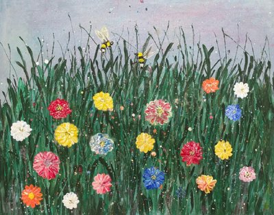 The Flower Meadow with the Bees by ManuC.