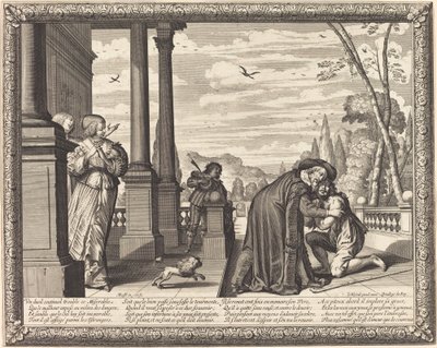 The Prodigal Son Received by his Father by Abraham Bosse