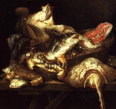 The Fish Display by Abraham Hendricksz van Beyeren